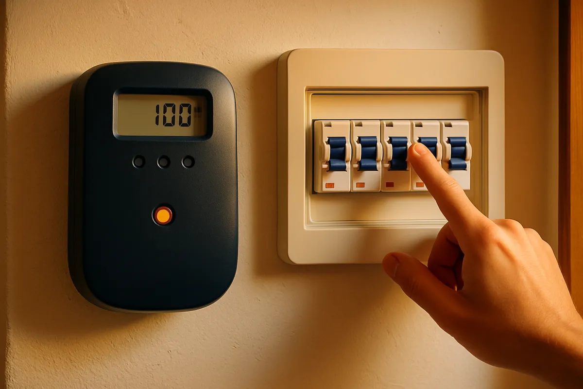 Contador eléctrico y cuadro de una vivienda recién dada de alta